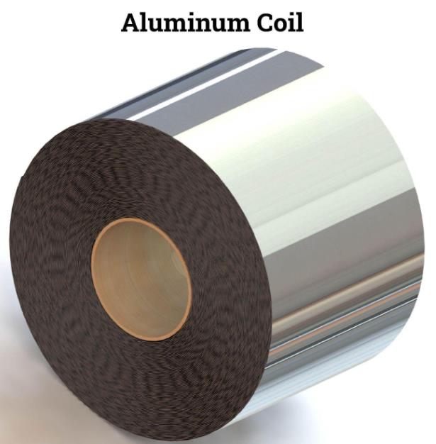 ¿Cuáles son las características de la bobina de aluminio?