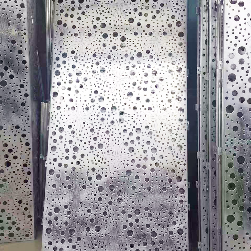 Panel de aluminio perforado de arte